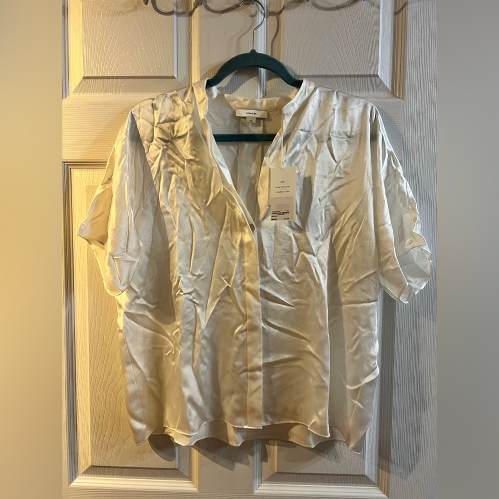 Vince 100% silk Elegant White Women's Top